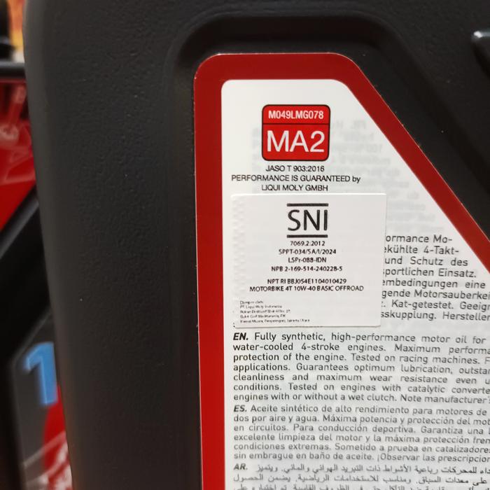 Oli Machine 10W50 Liquimoly 100% Sintetik