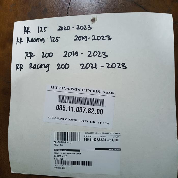 Gasket Kit Beta RR200